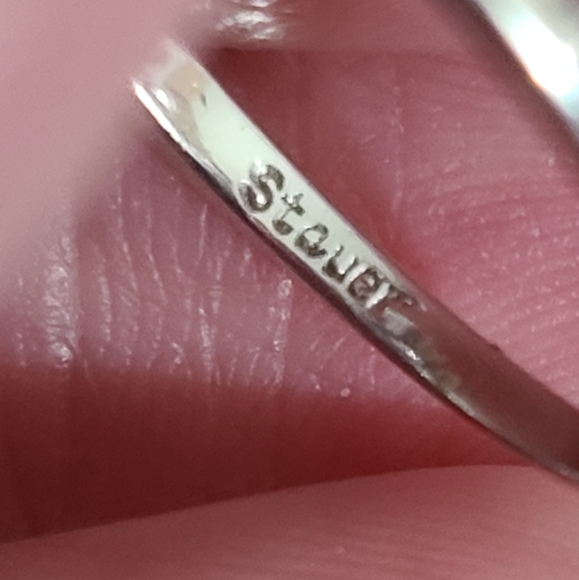 925 tourmaline stauer sterling silver cluster ring lavender purple sz 6 estate - Picture 10 of 16